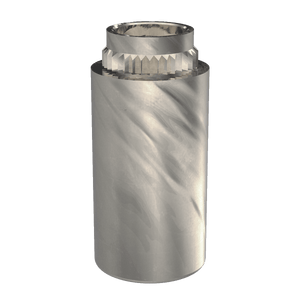 Broaching Standoff, Flare Mounted, Brass CDA-360, Electro Tin, Metric, M3x0.5 x 8, 100 Pack