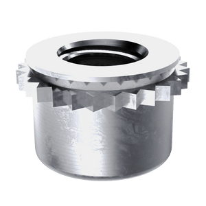 Self-Clinching Nut, Top Collar Lock Self-Clinching Nut, 300 Series Stainless Steel, Passivated, 8-32, 100 Pack