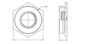 Self-Clinching Nut, Flush, 300 Series Stainless Steel, Passivated, 8-32 x 2, 100 Pack