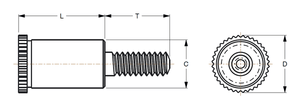 Self-Clinching Standoff, Male, Stainless Steel, Passivated, Imperial, 6-32 x 0.500, 100 Pack