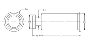 Self-Clinching Standoff, Slide Top, 300 Series Stainless Steel, Passivated, Metric, 61.5 x 14, 100 Pack