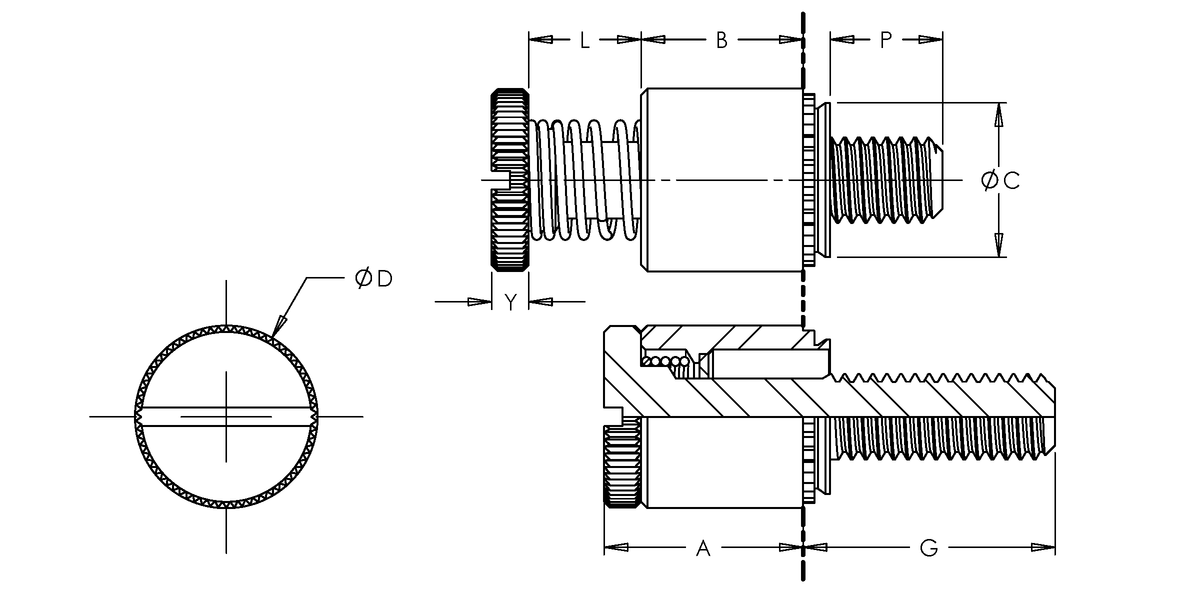 Self-Clinching Panel Fastener, 300 Series Stainless Steel, Passivated, 1/4-20 x 0.500, 50 Pack