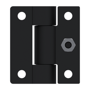 Southco E6-10-501-20 adjustable torque position control hinge in black acetal copolymer, back view