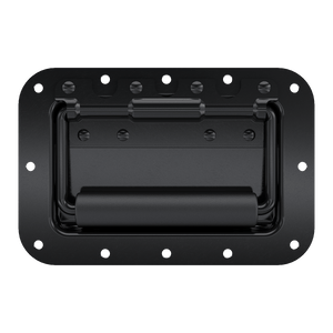 Black Medium Steel Recessed Handle with Deep Recess