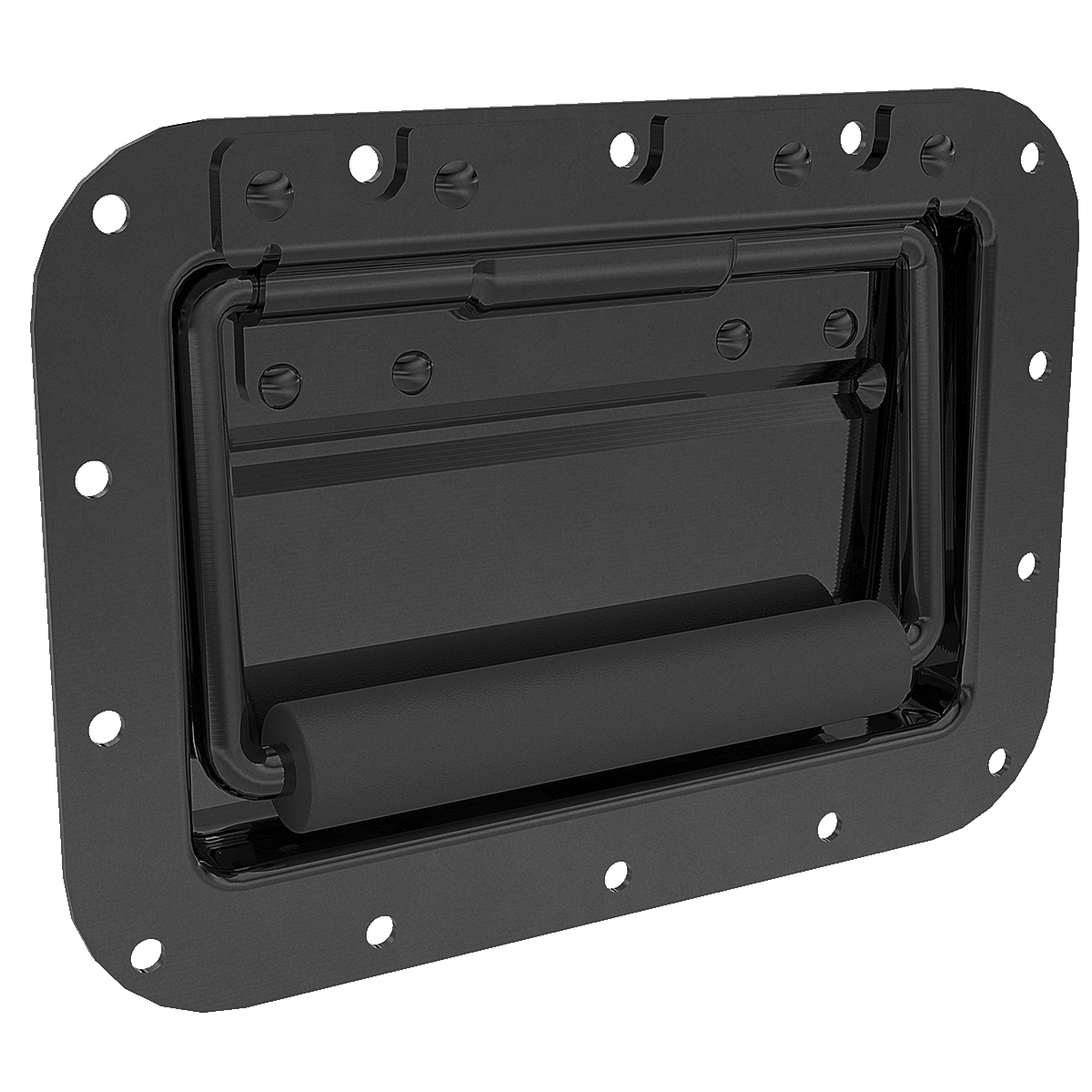 Black Large Steel Recessed Handle