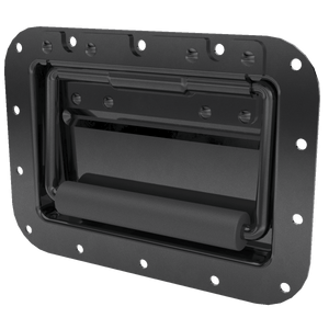 Black Large Steel Recessed Handle 3/4 view