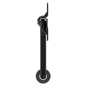 TCH 500-135900 large surface mount handle, black steel plate with the spring-loaded bail, right view
