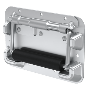 Surface mount protected handle with zinc plated finish