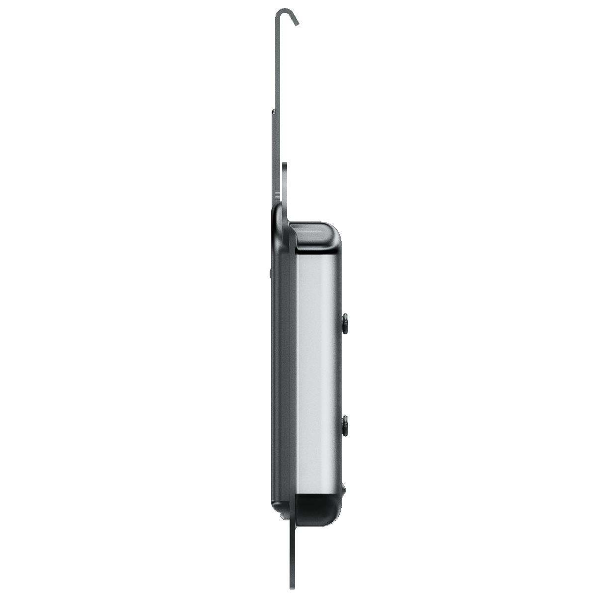 right side profile showing latch offset and key