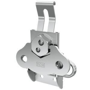 Padlockable surface mount twist catch