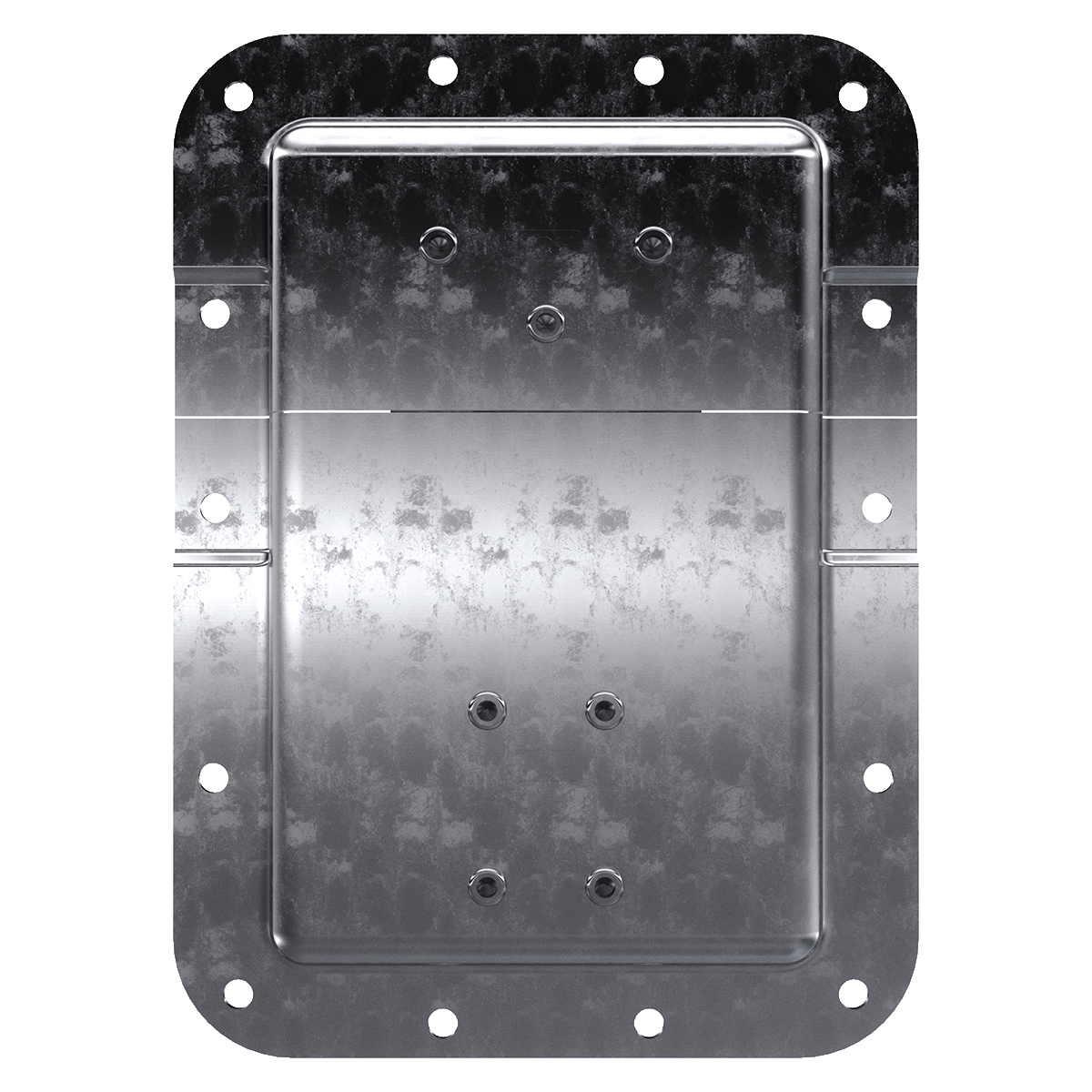 Large Recessed Low Mount Twist Catch with 7/8&quot; Extrusion Offset, back view