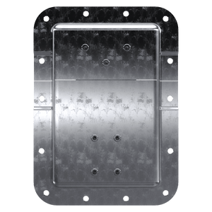 Large Recessed Low Mount Twist Catch with 7/8" Extrusion Offset, back view