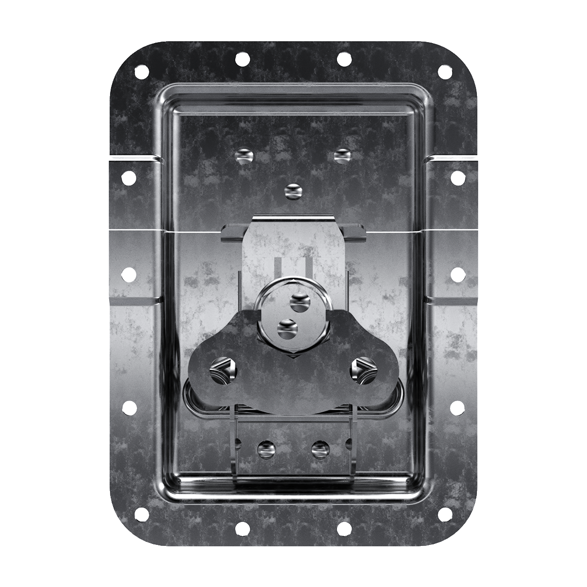 Large Recessed Low Mount Twist Catch with 7/8&quot; Extrusion Offset, 3/4 view