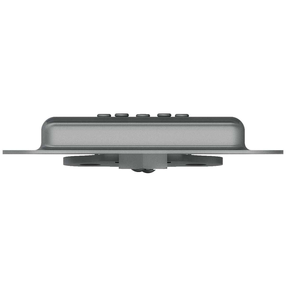 top view of recessed twist latch with low-profile mount