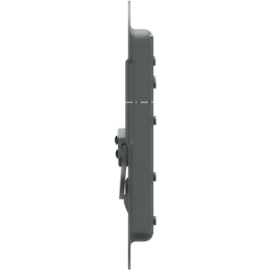side profile of twist catch with zinc finish and 1 inch offset