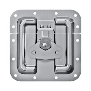 Stainless steel protected surface mount latch, front view