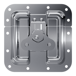 Stainless steel protected surface mount latch, front view