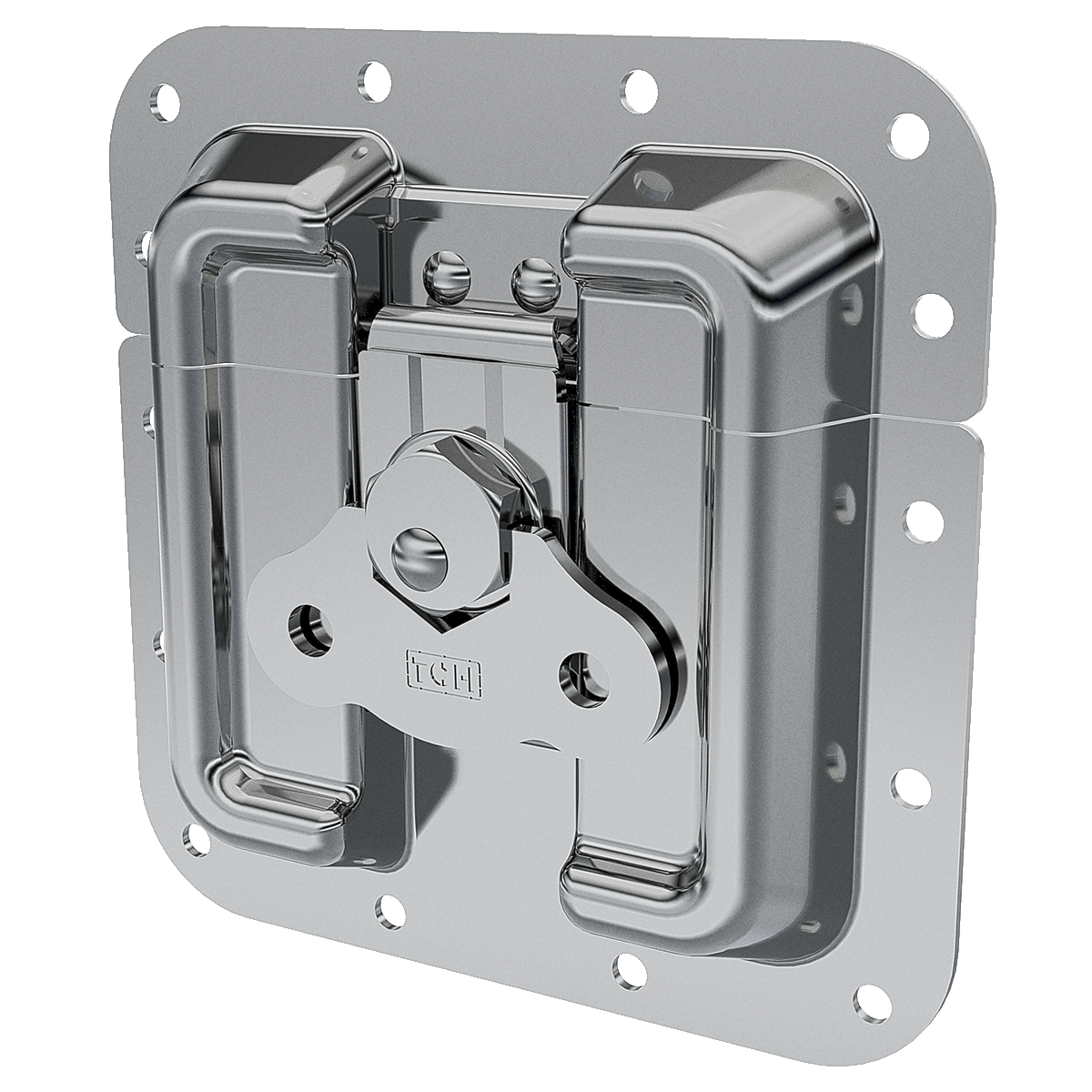 Stainless steel protected surface mount latch