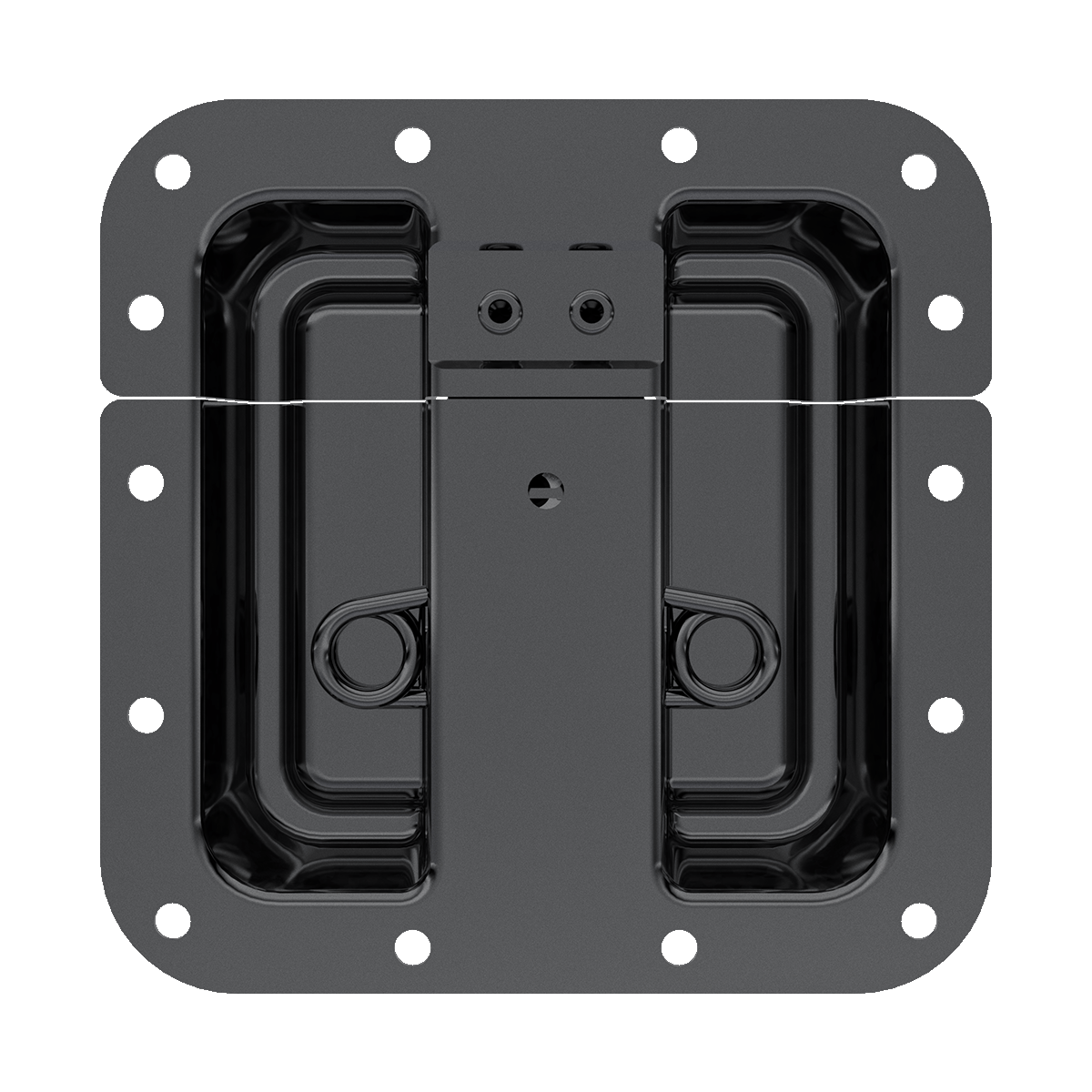 Black Surface Mount Protective Latch, Back View