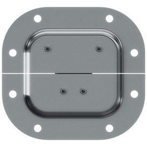 rear view of recessed mini latch with mounting holes