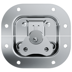 front view of zinc mini recessed catch with twist latch