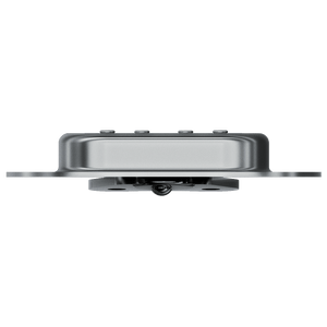 top view of zinc twist latch showing recessed cup