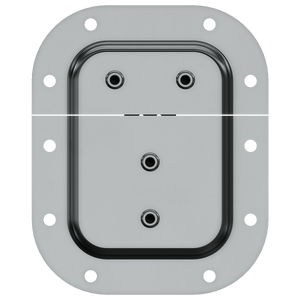 rear view showing mounting bracket and backing plate