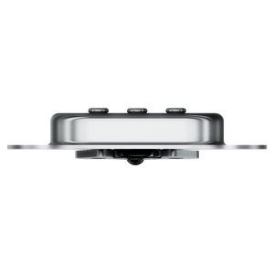 top view of twist catch with recessed cup and fastener holes