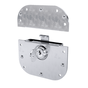 Key lockable Recessed Catch, Front View