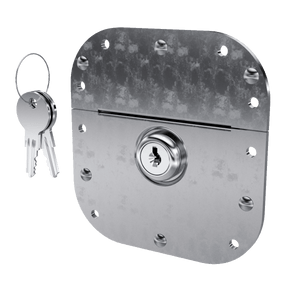 Key lockable Recessed Catch, 3/4 view