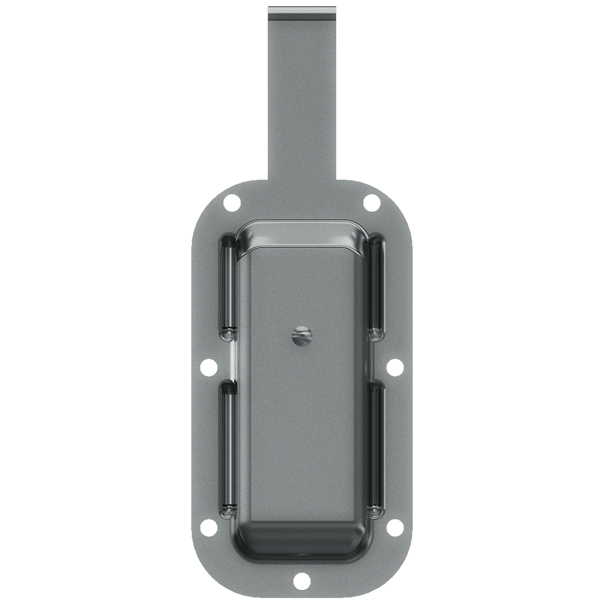 rear view showing mounting plate and release slot