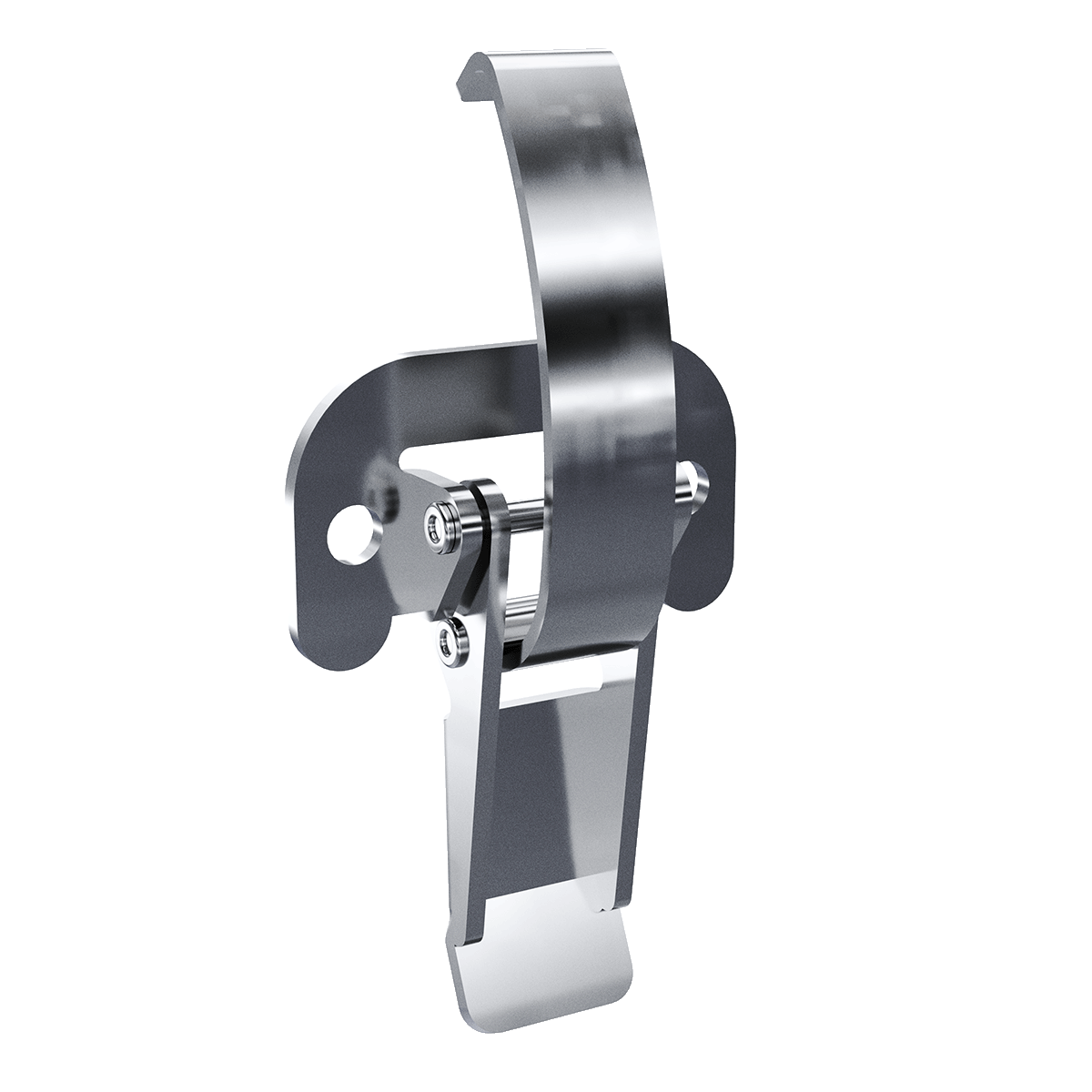 Lever Operated Drawlatch (with flat mounting plate), back view