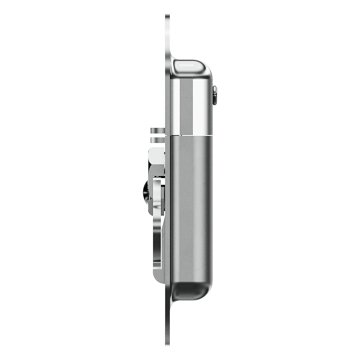right side view of zinc recessed twist latch