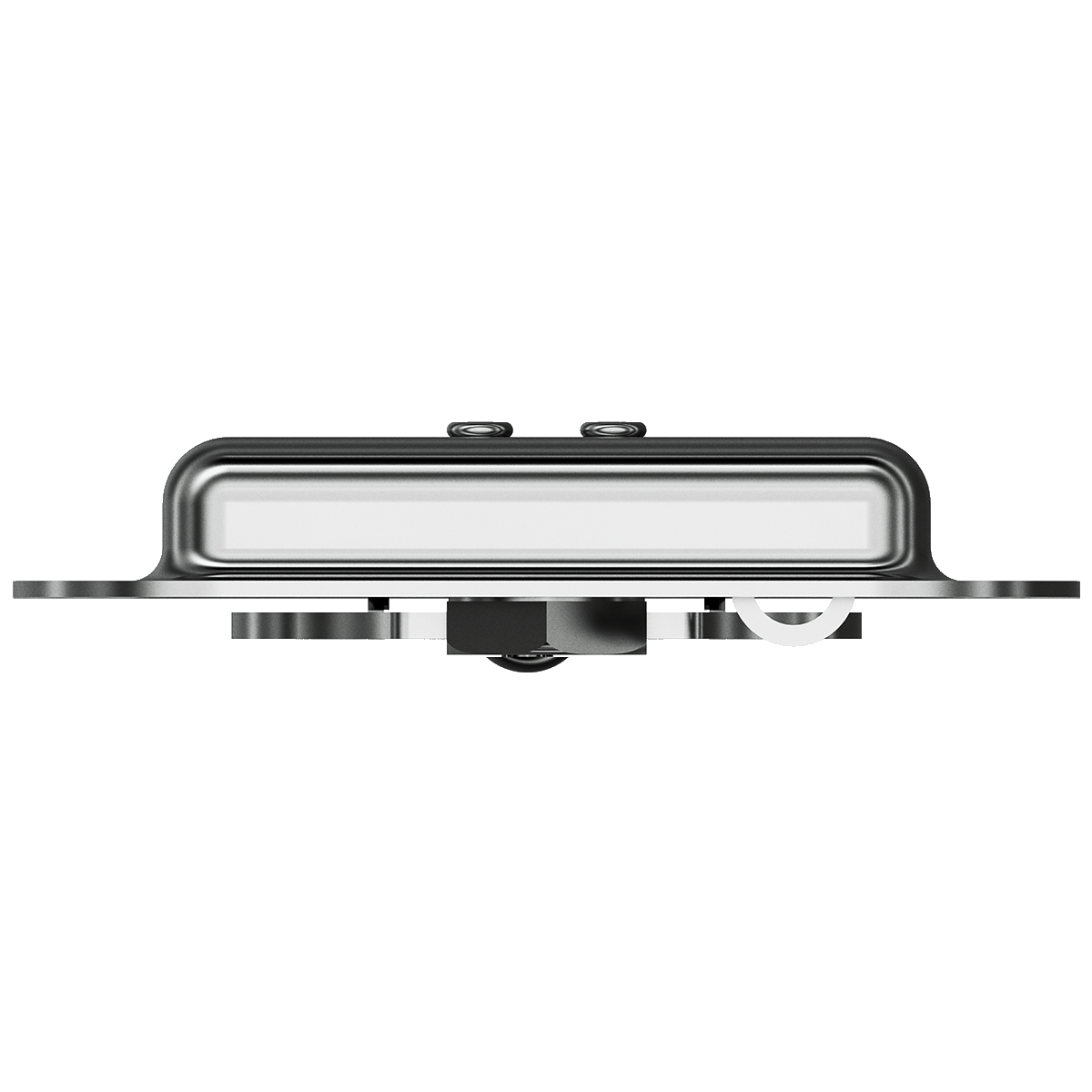 top view showing recessed cup and latch body