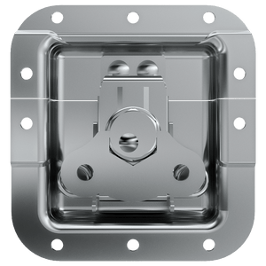 front view showing flush-mount panel installation
