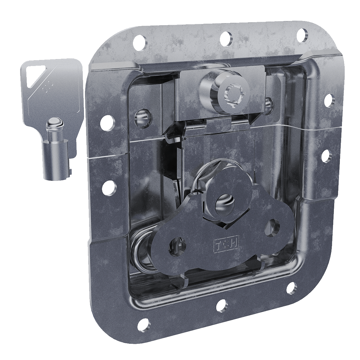 Medium Recessed Key lockable Twist Catch with 1&quot; Extrusion Offset