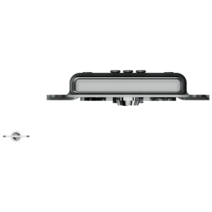 top view of recessed twist catch showing flush housing