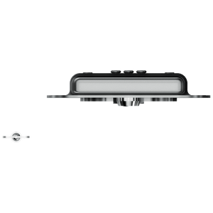 top view showing recessed cup and flush-mount profile