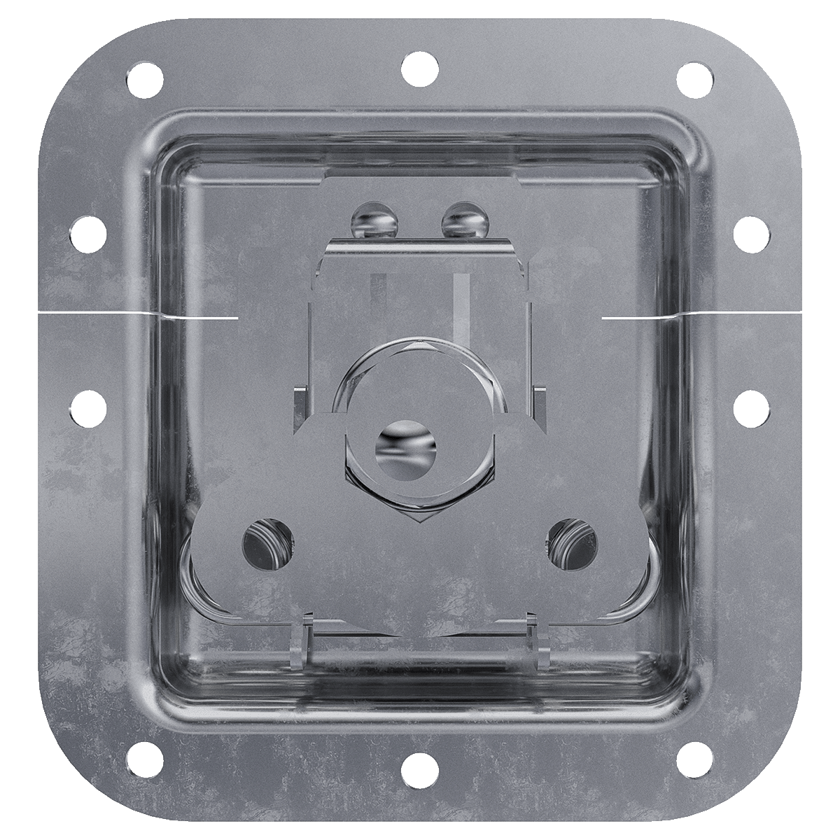 Medium Recessed Twist with Alignment Dowel, 3/4 view