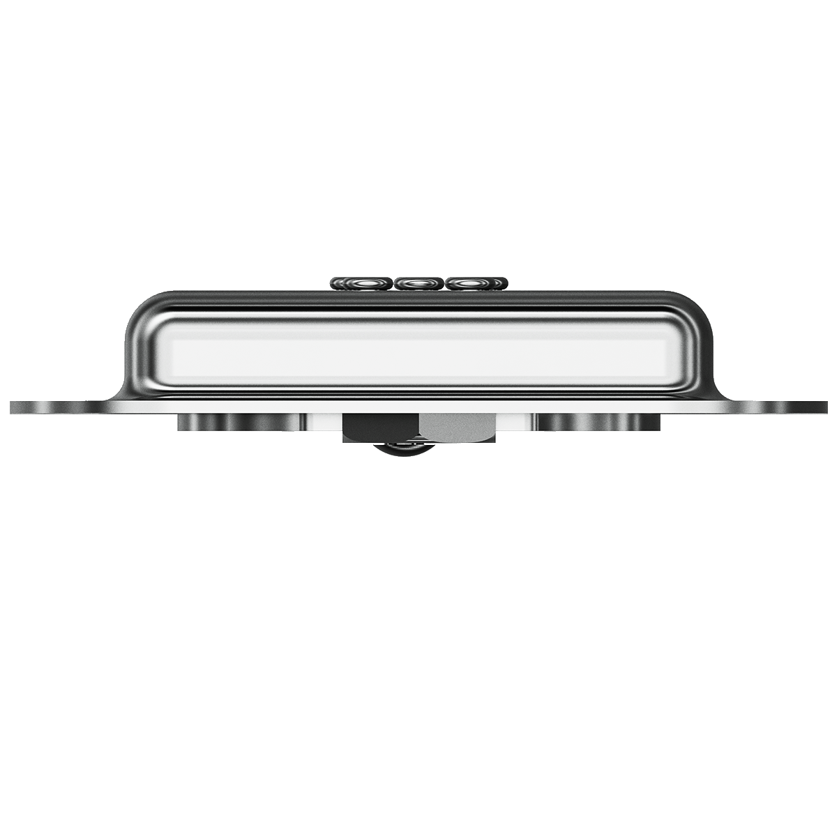 view of recessed twist latch showing flush cup and turn tab