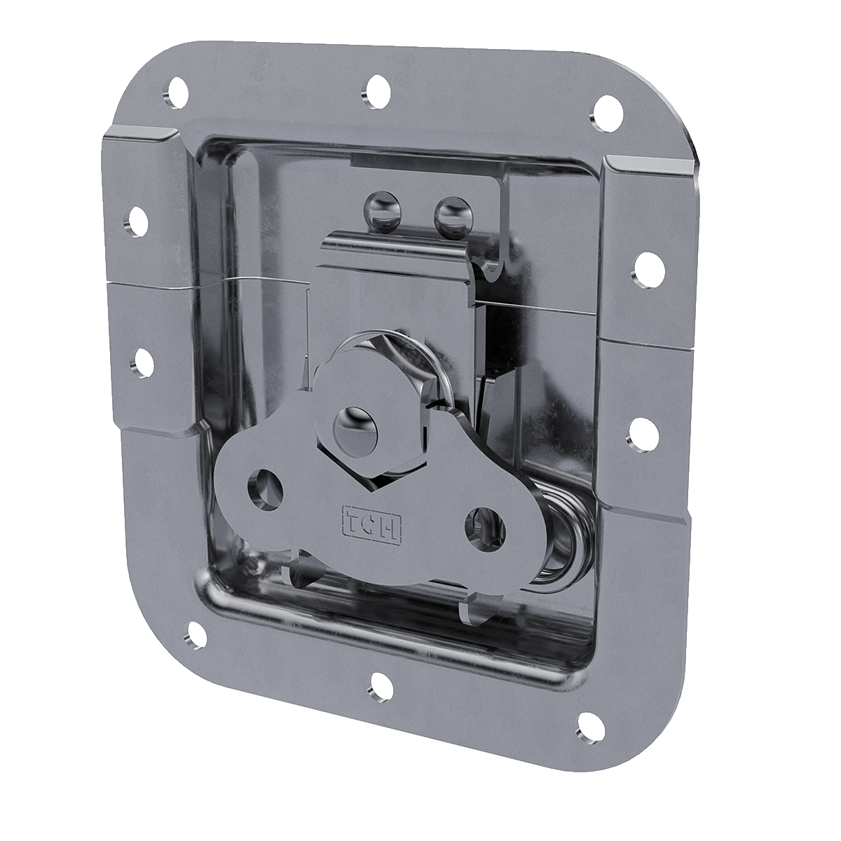 Render of Medium Recessed Twist Catch with 7/8&quot; Offset and Kickout Spring