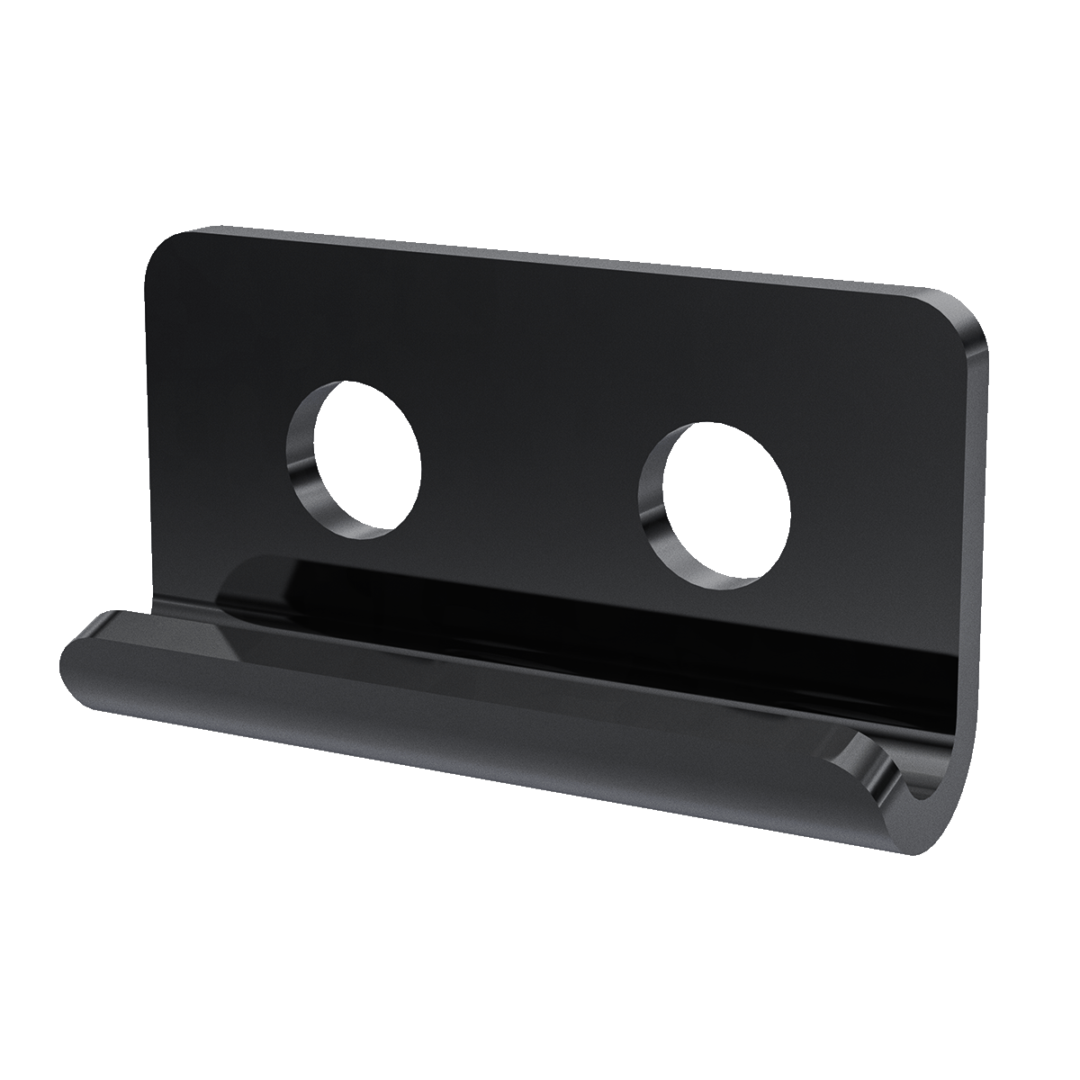 Medium Keeper Plate, Black, perspective view