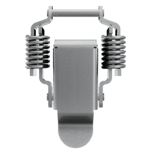front view showing compression spring latch face