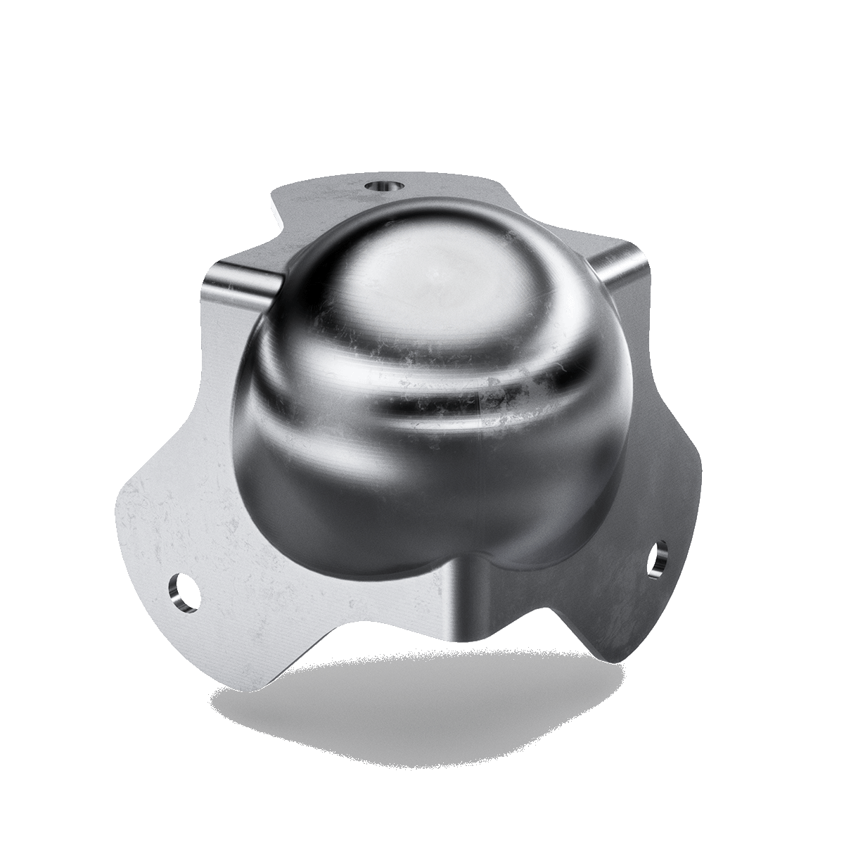 Render of Medium Ball Corner (3 mounting holes)