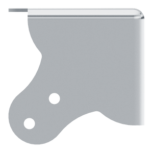 Large Flat Corner with 1 sided notch