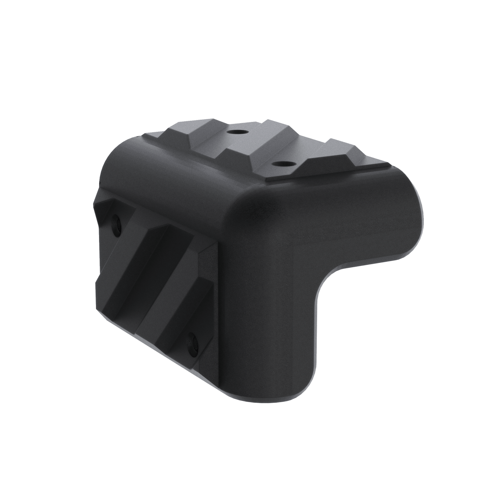 Plastic protective stacking corner, perspective view