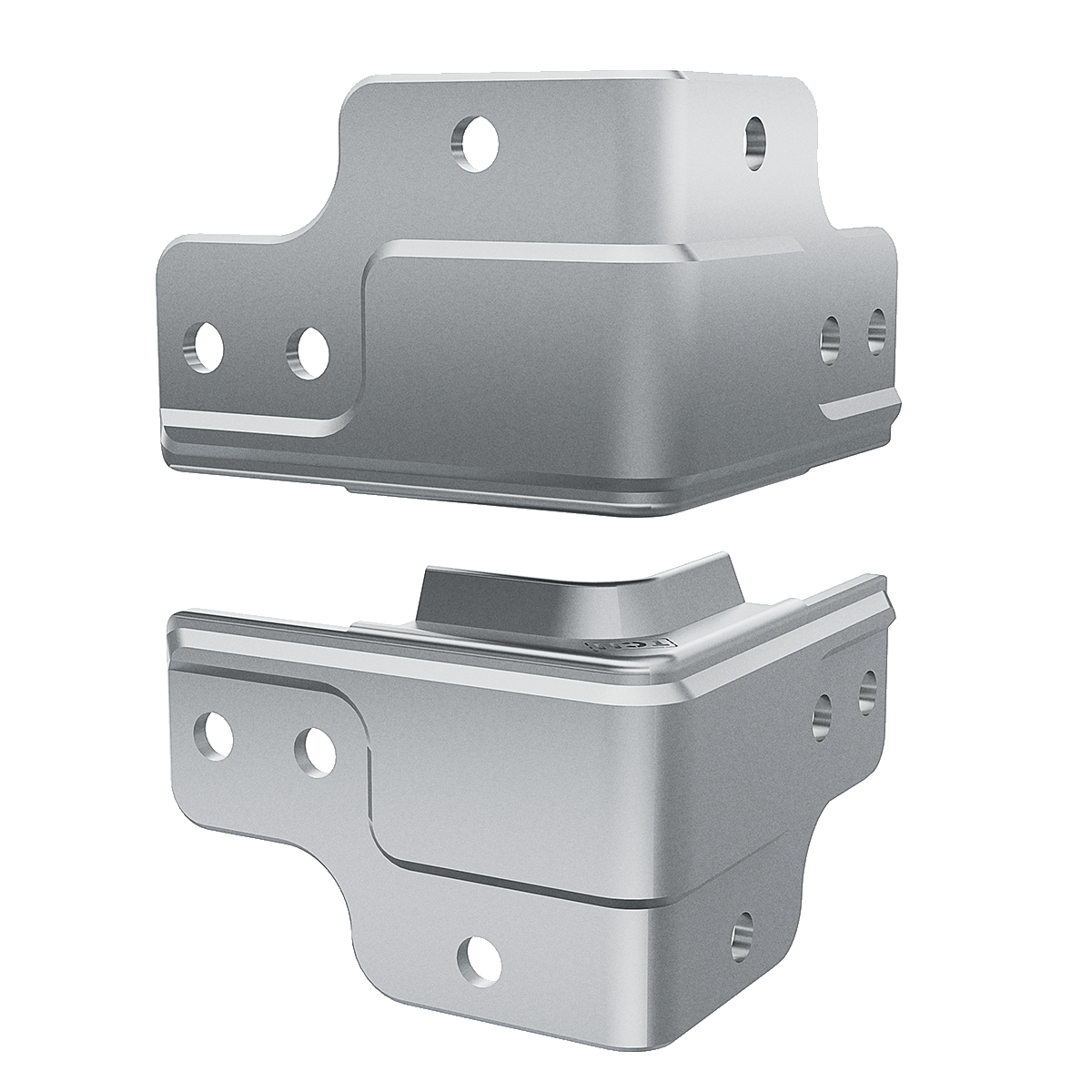 1/4" Zip Clamp (Pair), 3/4 view