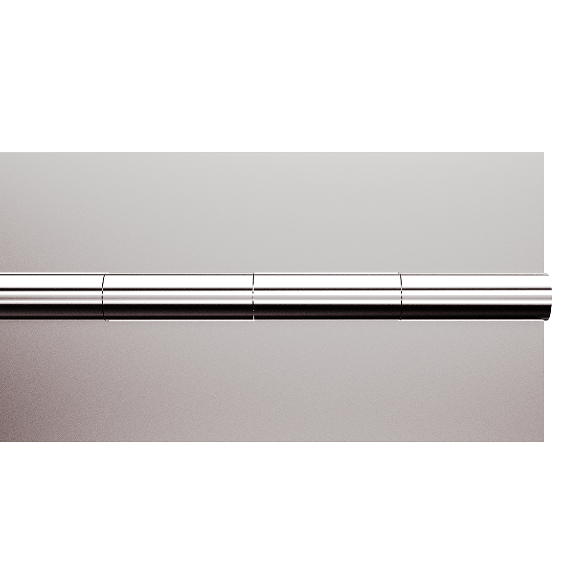 Close-up of 0.19-inch pin and 1-inch knuckles, stainless steel piano hinge, no holes, TCH 505-2933805