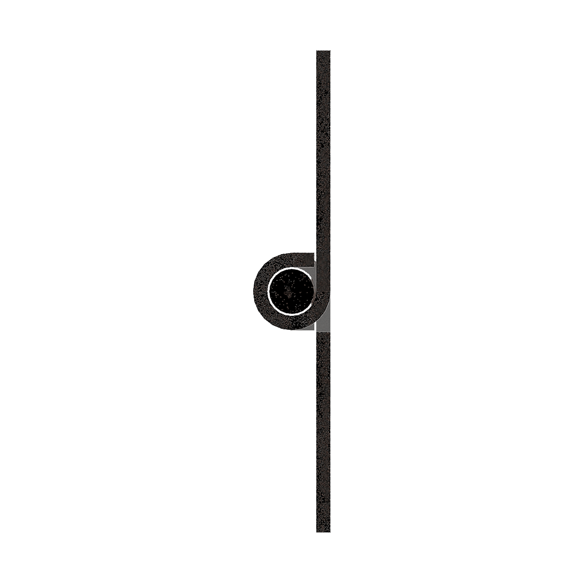 End profile of continuous hinge  showing 0.060-inch leaf thickness and 0.30-inch barrel depth, TCH 505-2933805