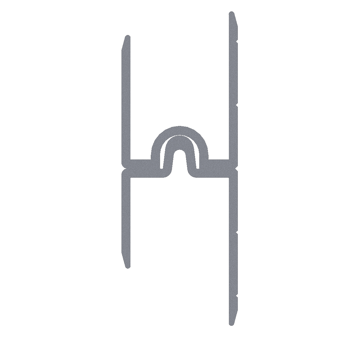 1/2" Aluminum Groove Extrusion, 10 Feet Length